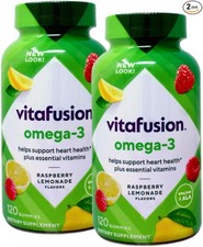 Omega 3 Berry Lemonade Flavors Adult Heart Vitamin Gummies 240pk 