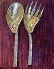 Gorham Sterling Silver Serving Fork and Spoon Set Bamboo design 1891