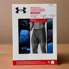 Under Armour Tech Boxer Briefs 3-Pack XL 6" Blue Smoke / Washed Navy 1383878-418