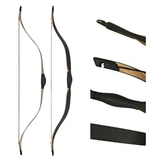 52" Turkish Traditional Bow Recurve Bow Horseback Hunting Bow for Adult 45lbs