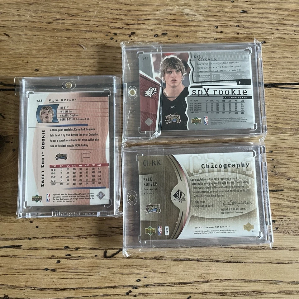 Philadelphia 76ers Kyle Korver Sports Cards Lot Of 3  - Image 2 of 4