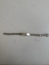 Tiffany Men’s ID Bracelet With Cuban Chain Size 8 Silver