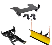 Yellow 66" Pro Blade Snow Plow Kit For Honda Pioneer 700-4 SXS700M4 2014-2021