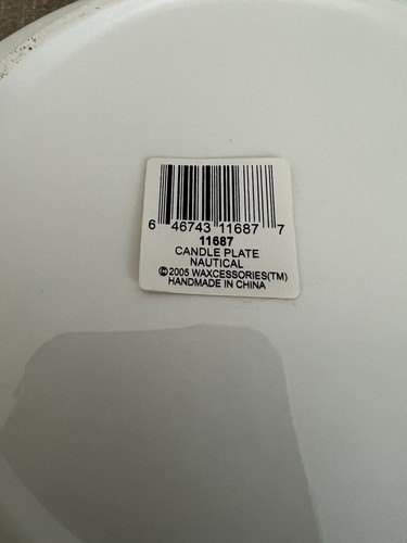 Waxcessories Keramik Maritim Kerzenteller Segelboote Flagge Bordüre Küstendeko - Bild 6 von 6