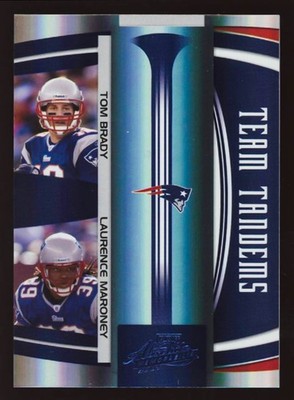 2007 Playoff Absolute Memorabilia Tom Brady #45/50 Maroney Team Tandems #TT-14
