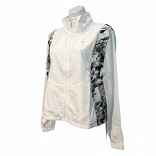 ZYIA Active White Marble Mesh Jacket and Shoulder Bag Size Small