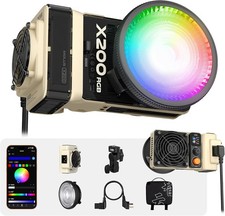 Zhiyun Molus X200 RGB 200W Full RGB LED Video Light Pocket V-Mount Power Adapter