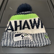 Seattle Seahawks Beanie Hat Adult Winter Knit Hat Cap Cuffed NFL New Era