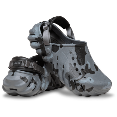 Crocs Echo Duck Camo Clogs Charcoal Black 211981-082 Unisex Size