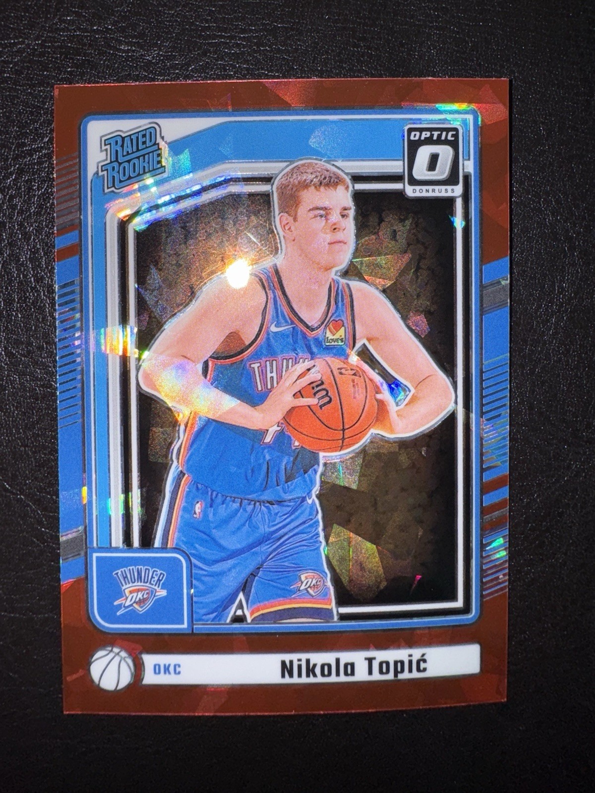 2024-25 Donruss - Optic Rated Rookies Preview Red Cracked Ice Nikola Topic P-208