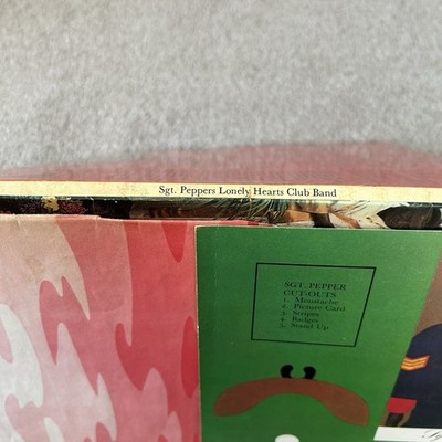 The Beatles   Sgt Pepper's Lonely Hearts Vinyl Record FIRST UK 1967 WIDE SPINE
