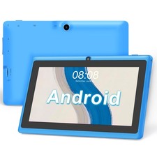Tablet 7 Inch Android Tablet Dual Cameras WiFi Bluetooth, Azure