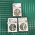THREE 1989 American Silver Eagle - NGC MS69 - Brown Label Collectable