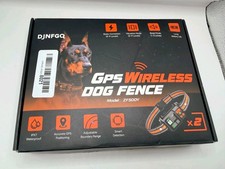 DJNFGQ GPS Wireless Dog Fence 2 Collars Model ZF500Y 2 Orange IPX7 Waterproof