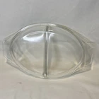Pyrex Divided Casserole 945C 3 LID / LID ONLY Clear Glass 12 3/4” Long