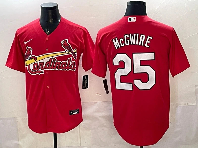 Men's MLB St. Louis Cardinals #25 Mark McGwire Alternate Limited Jersey - Red
