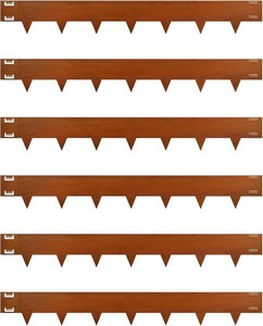 Cor-Ten Steel Landscape Lawn Edging, 40" L x 5" H,6 Pack Steel Edging for
