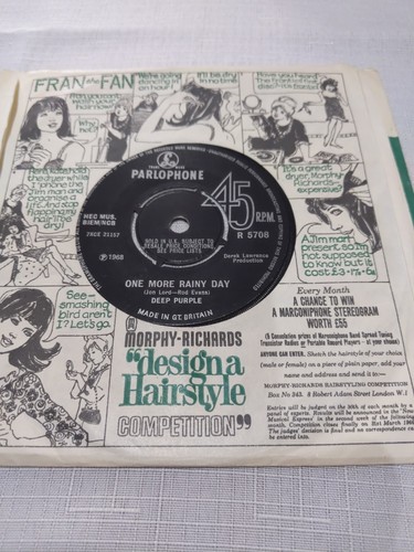 Deep Purple - Hush!/ One more rainy day - Original UK Parlophone 7"- R 5708 N/M - Bild 2 von 2
