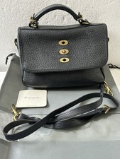 Mulberry medium Bryn satchel black shiny grain shoulder crossbody bag dust bag 