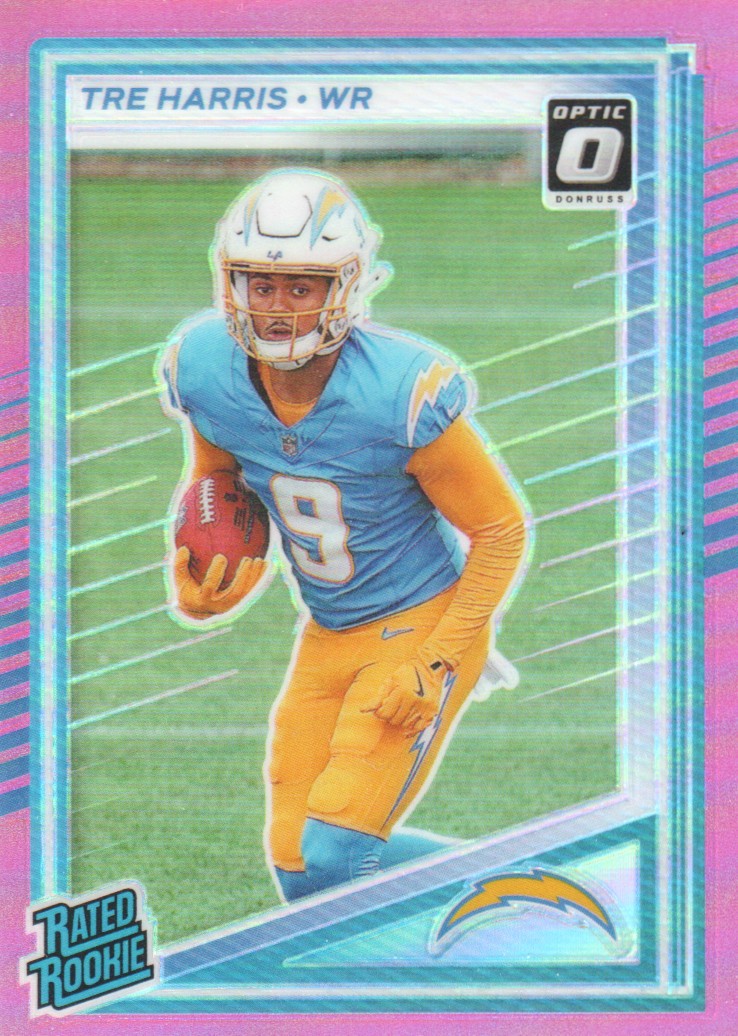 2025 Donruss #329 Tre Harris Optic Rated Rookies Preview Pink