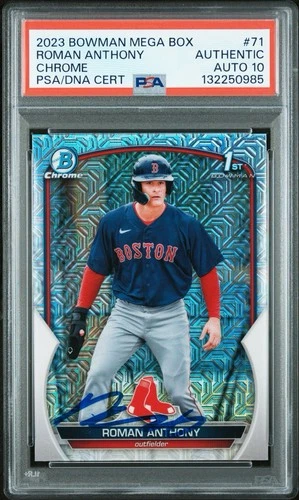 Roman Anthony Signed 2023 1st Bowman Mega Auto PSA/DNA 10 AUTO Boston Redsox