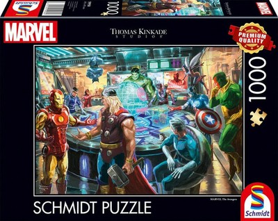 NEW SEALED Schmidt 59958 Thomas Kinkade Marvel The Avengers 1000Pc Jigsaw Puzzle