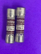 Bussmann KTK-1 Fast Acting Fuses 1 Amps, 600 Volts AC [Lot of 2]