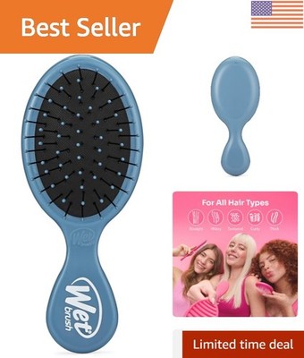 Elemental Blue Mini Detangler Brush - Soft IntelliFlex Bristles for Easy Use
