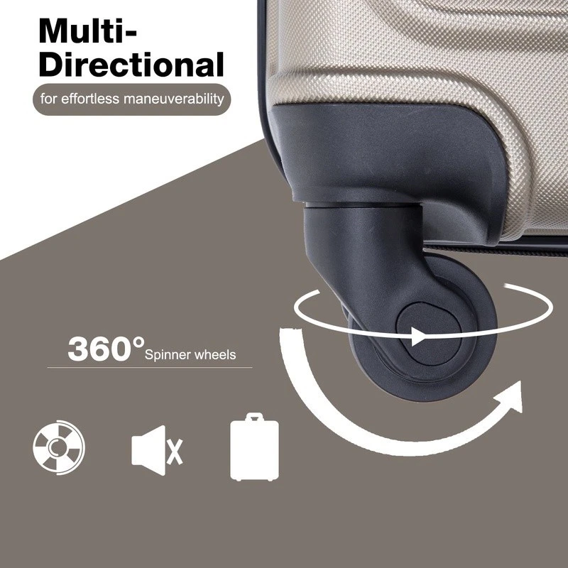 Juego de equipaje rígido ligero con bloqueo TSA 7 cubos de embalaje estuche de viaje duradero Foto 4 de 4