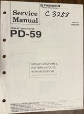 Pioneer PD-59 Compact Disc Player Original Service Repair Manual