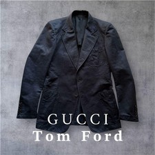 GUCCI Vintage Linen Cotton Jacket Men  s L Black All-Season Condition 4