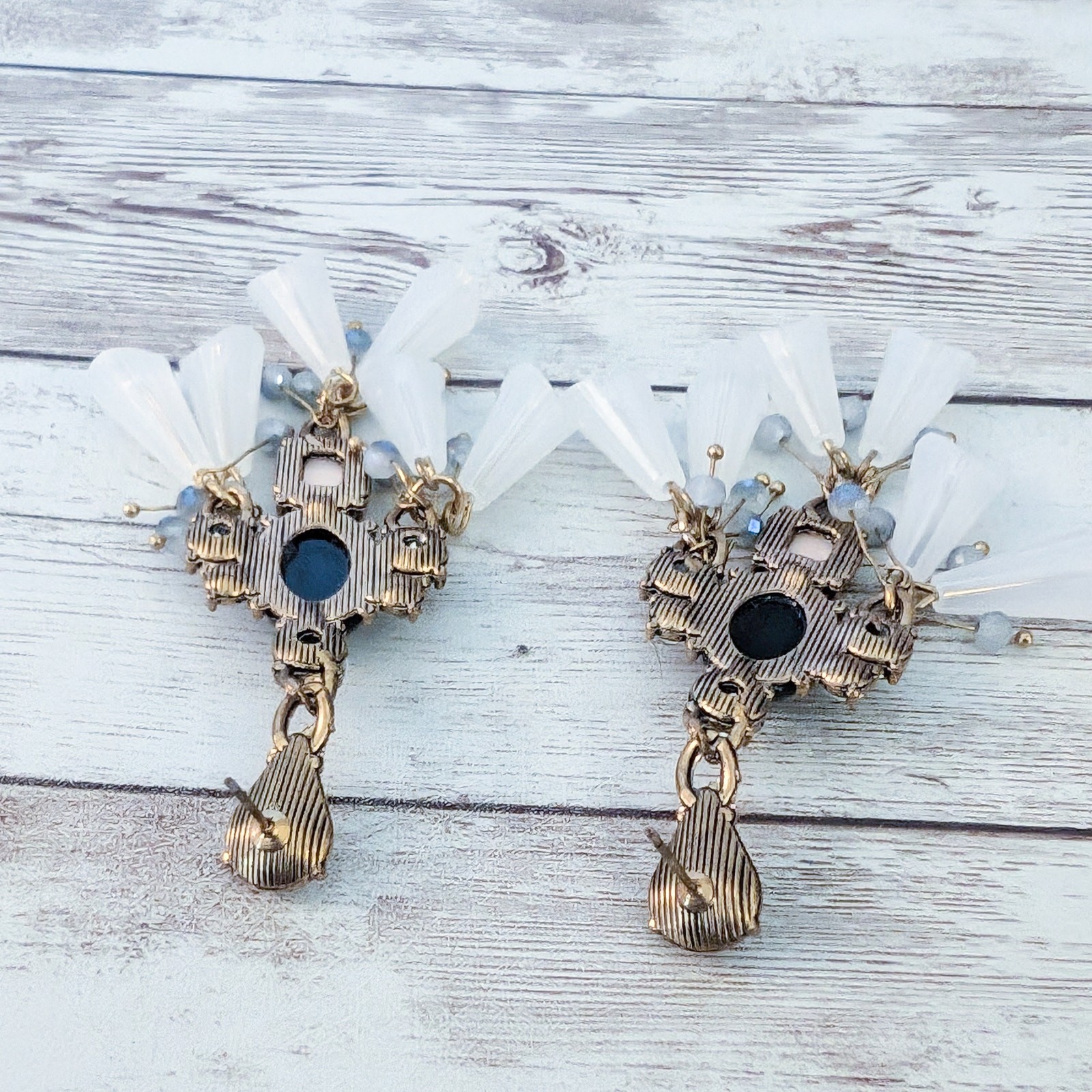 Statement Dangle Earrings - Very Pretty Large Ear… - image 6