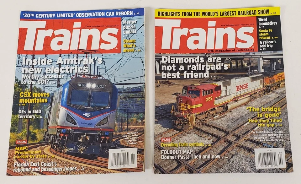 Trains Magazine USA Complete Lot of 12 Jan - Dec 2015 - Image 3 of 4