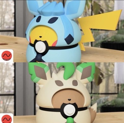 Poncho Pikachu Themed Specialty Character Ball 2 Pack! Glaceon And Leafeon 