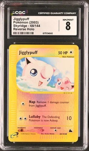 2003 Pokemon Skyridge Jigglypuff Reverse Holo #68 CGC 8 Cute