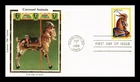 DR JIM STAMPS US COVER CAROUSEL ANIMALS GOAT FDC COLORANO SILK CACHET