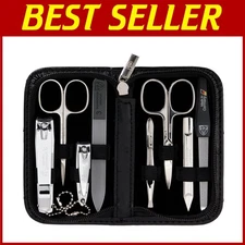 Top-Quality German Manicure Pedicure Set - Leather Case