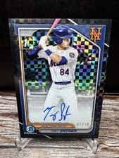 2024 Bowman Draft Trey Snyder Chrome Black X-Fractor Auto /10 #CPA-TSN (RC)