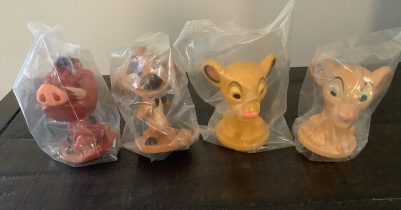 Disney The Lion King Kellogg's 2003 Mini Bobble Heads Complete Set of 4-Q