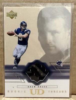2001 Upper Deck - Rookie Threads Drew Brees #RT-DB (MEM, RC)