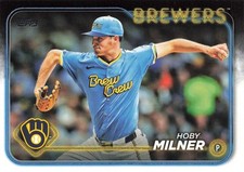 Hoby Milner #US87 2024 Topps Update Milwaukee Brewers Baseball
