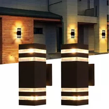 2X Modern Exterior LED Wall Light Sconce Outdoor Lights Porch Up Down Fixtures