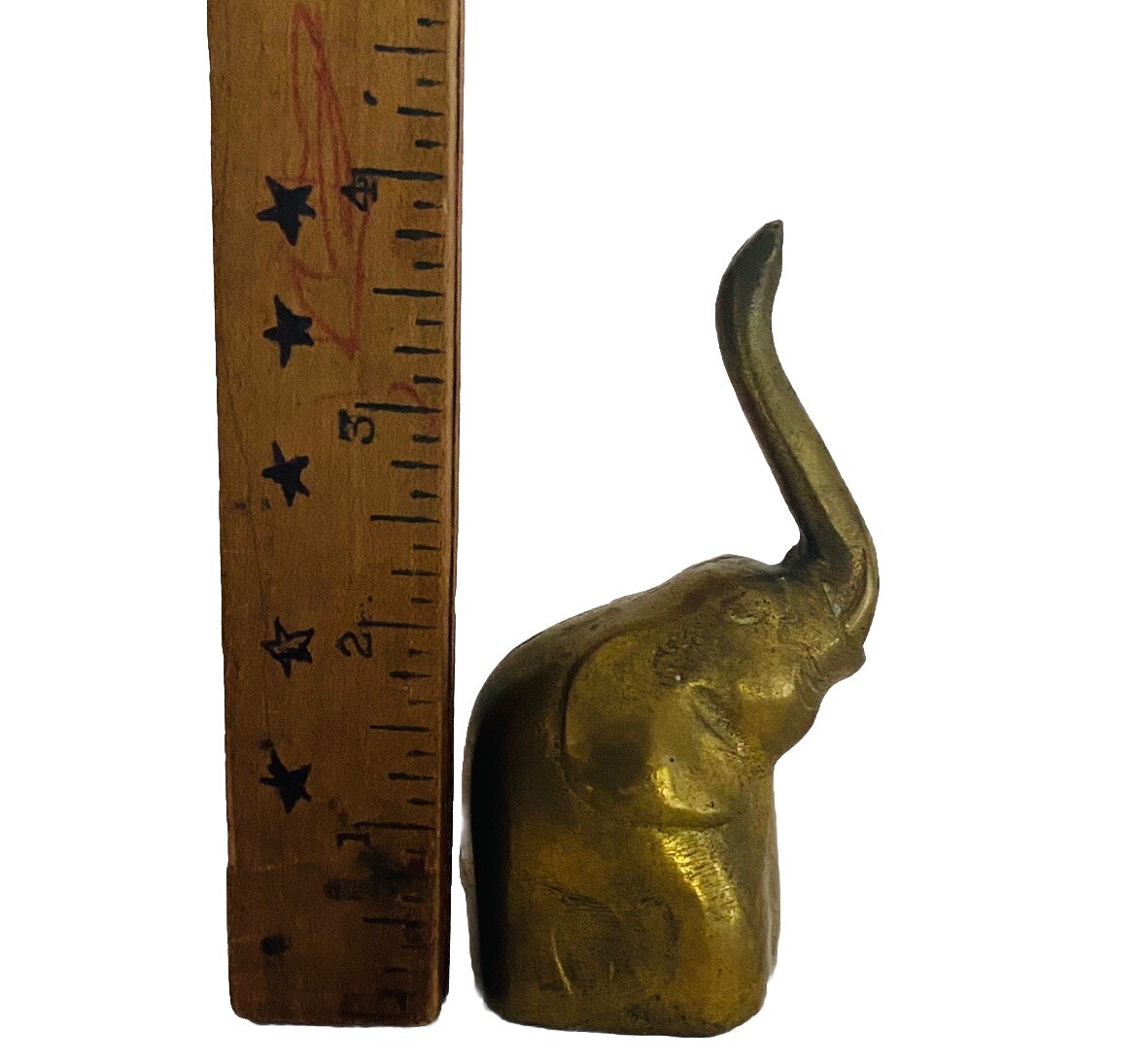 エレファントベル　アンティーク VTG Brass Elephant Bell Gold Brass Perfect Patina