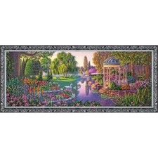 Bead Embroidery Kit On the lake Beaded stitching Beadwork DIY Abris Art