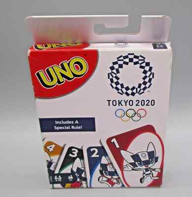 MATTEL 2020 Tokyo Olympics UNO Card Game set Ages 7+ ~ 2-10 Players (112 cards)