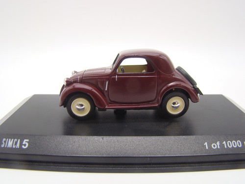 NOREV - 1/43 - SIMCA 5 DE 1936 - BORDEAUX AVEC JANTES CREME - EDITION LIMITEE - - Picture 2 of 8