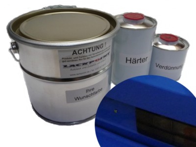 7 Liter Set 2K Car Paint Suitable for Porsche Rs Blue Matte No Clear Coat Tuning