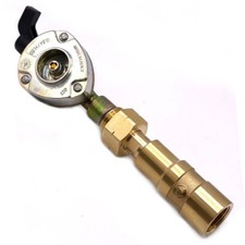 LPG Gas Bottle Refill Adapter _ Bayonet 22 mm UK Clip On Type Cylinder Filler .