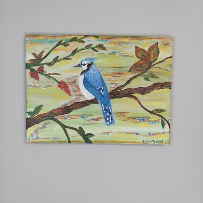 This Is A Stunning , One- Of- A - Kind Acrilic Painting Featuring A Surreal...