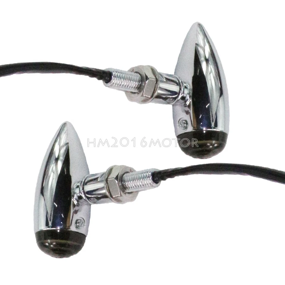 2x Señales de giro de bala mini de aluminio de 2" para Kawasaki Vulcan 800 VN800B Classic Foto 3 de 4